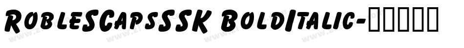 RobleSCapsSSK BoldItalic字体转换